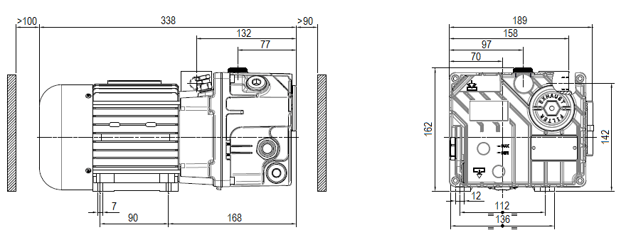 Габаритный чертеж насоса DVP LC.12_220