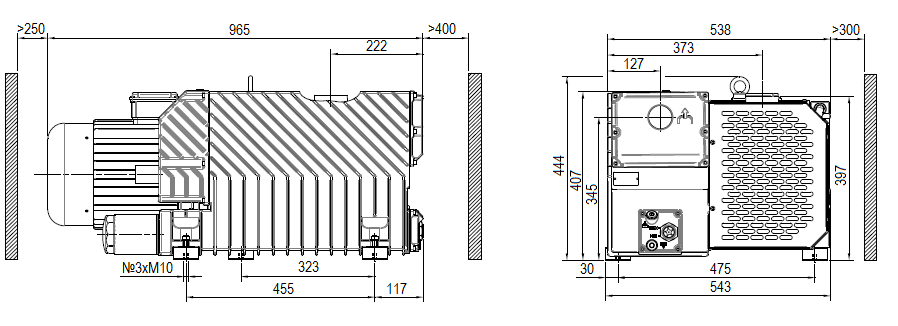 Габаритный чертеж насоса DVP LC.305