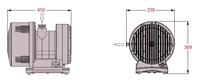 Габаритный чертеж насоса Busch Fossa FO 0015 A_220