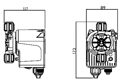 Габаритный чертеж насоса Seko Invikta KCL633