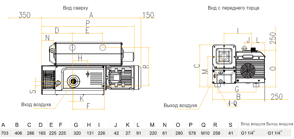 Габаритный чертеж AiVac ASV-100