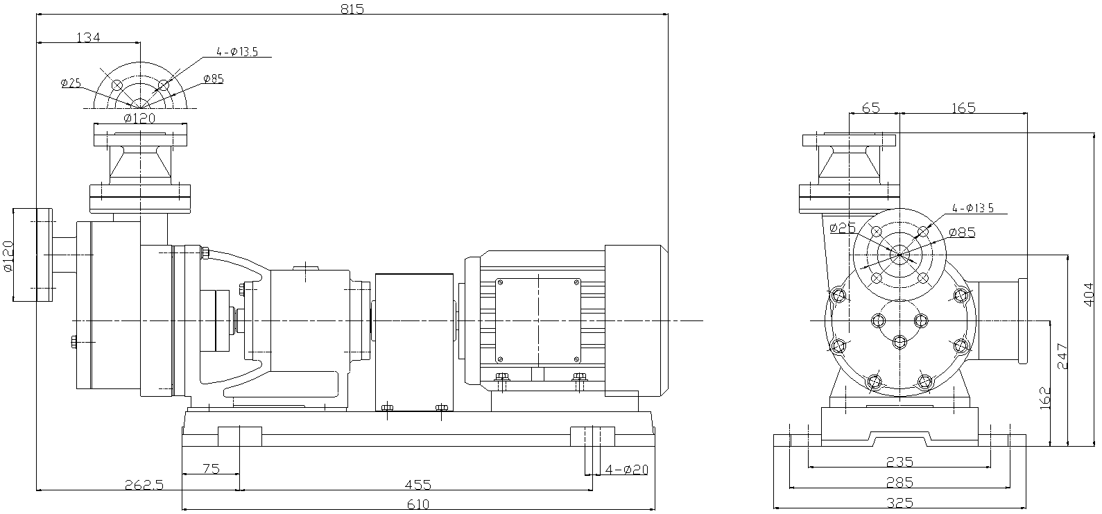 Габаритный чертеж модели Vetlan 25FZB-15L_015