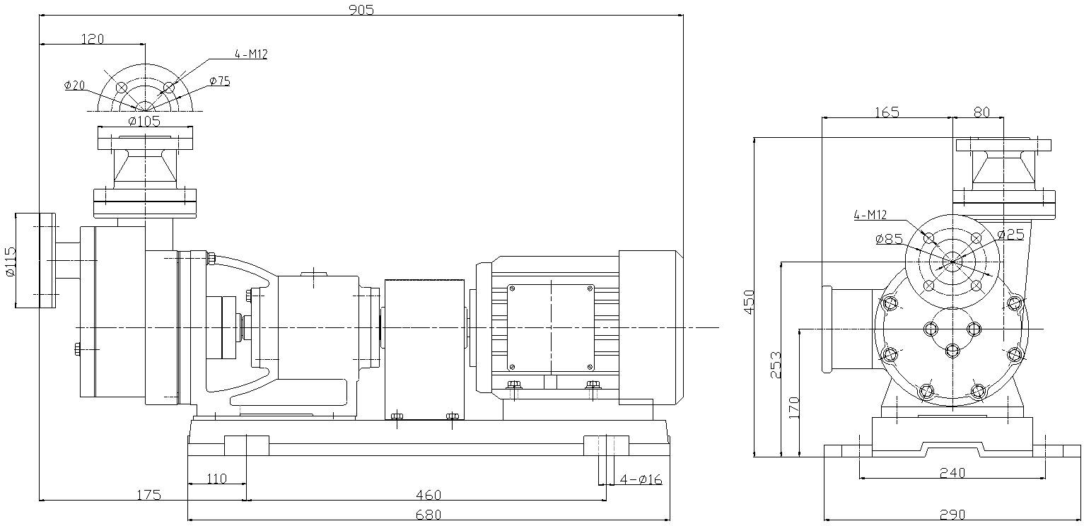Габаритный чертеж модели Vetlan 25FZB-20L_022