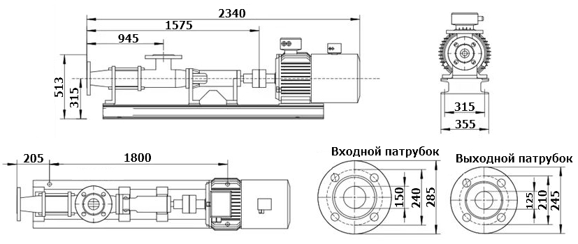 Габаритный чертеж модели VIN 70-2_304