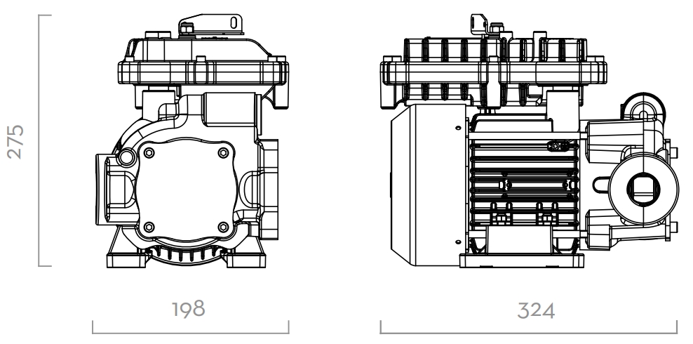 Габаритный чертеж насоса Piusi EX100 230/50 ATEX
