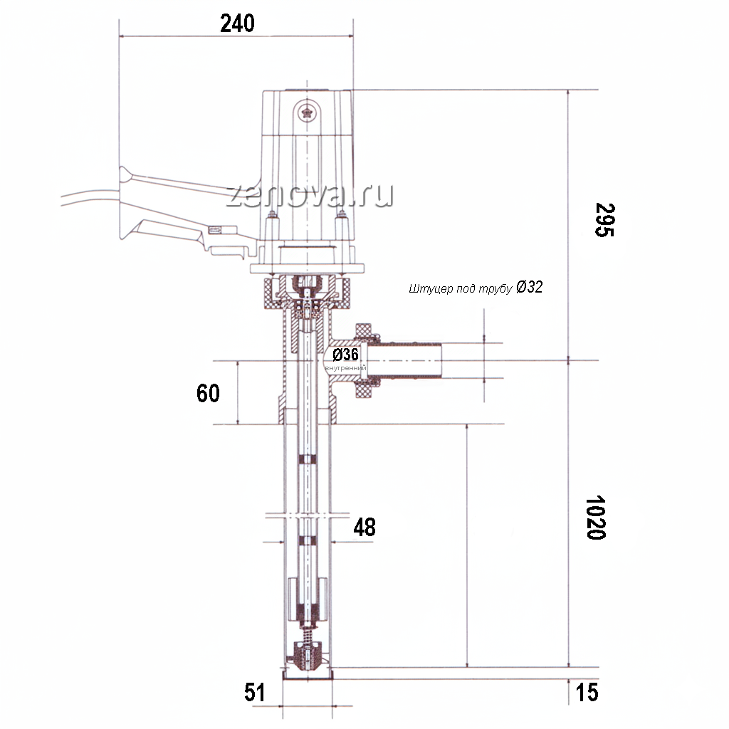 Габаритный чертеж модели Vetlan BP130-Alu