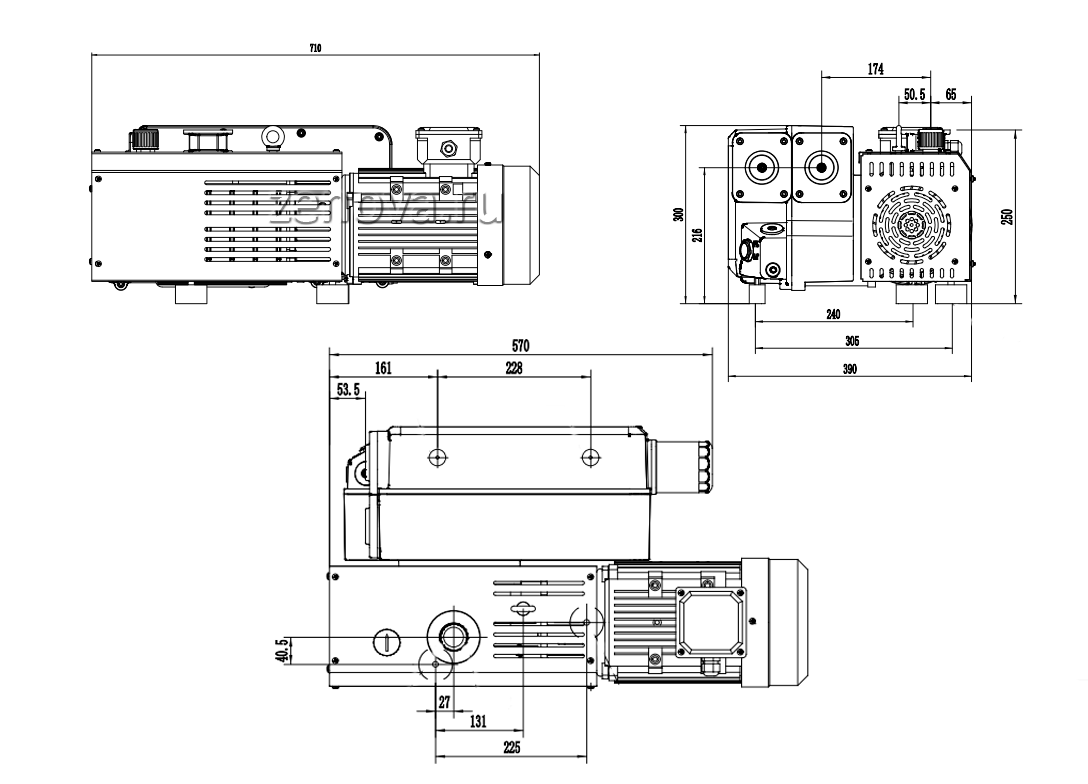 Габаритный чертеж AiVac ASV-100