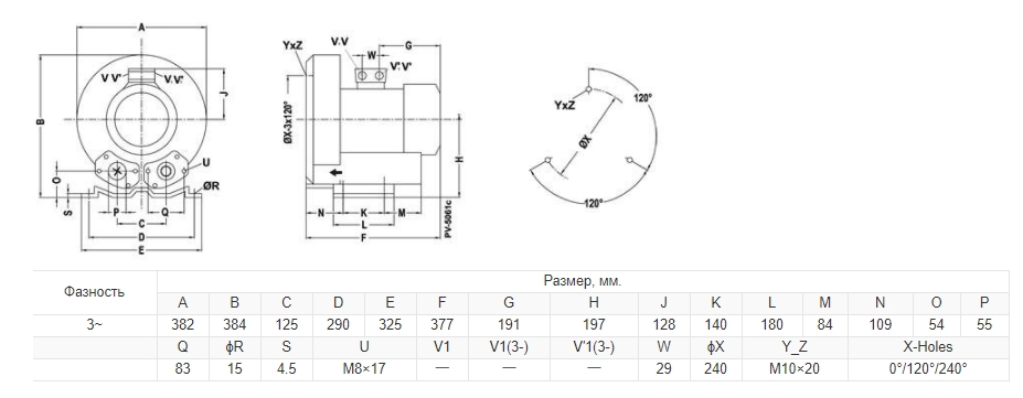 Габаритный чертеж модели GreenTech GL 318-19