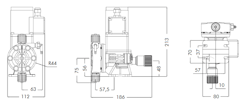 Габаритный чертеж насоса Arkdose E60-02-380