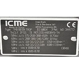 Шильдик двигателя насоса DVP LC.25