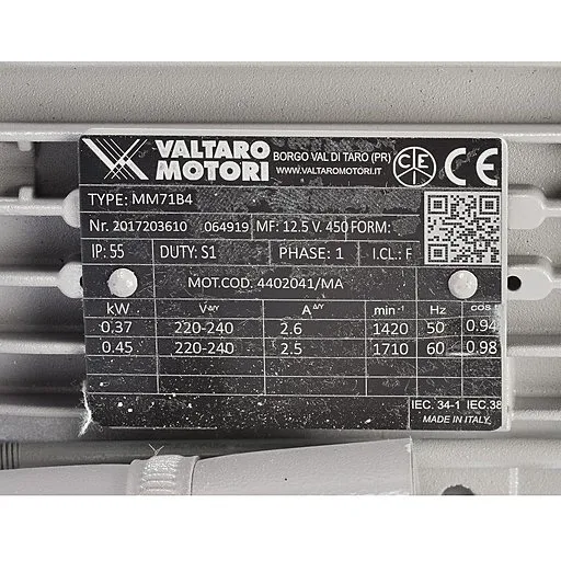 Шильдик двигателя модели DVP SB.10_220