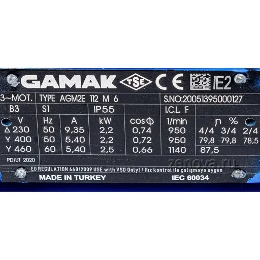 Шильдик насоса Ortasinox GP 60 MN-TF-022-8