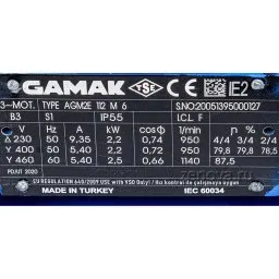 Шильдик насоса Ortasinox GP 60 MN-TF-022-8