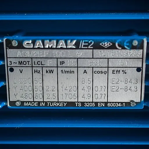 Шильдик мотора Ангара GMVP 200/055