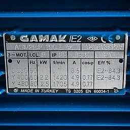 Шильдик мотора Ангара GMVP 200/055