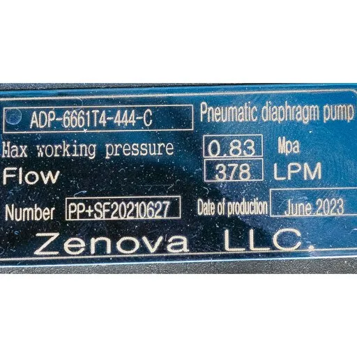 Шильдик модели Vetlan Pneumatic ADP-6661T4-444-C