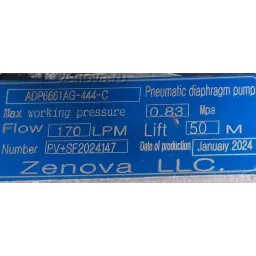 Шильдик модели Vetlan Pneumatic ADP-6661AG-444-C