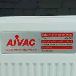 Шильдик пластинчато-роторного вакуумного насоса AiVac ASV-100