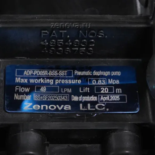 Шильдик модели Vetlan Pneumatic ADP-PD05R- BSS-PTT