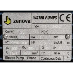 Шильдик модели Zenova INL 40-302