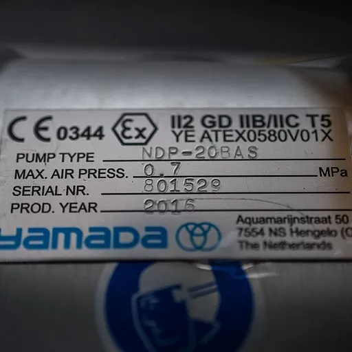 Шильдик модели Yamada NDP-20BAS