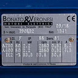 Шильдик двигателя насоса Debem DM30P-SV2BE090