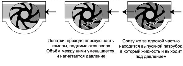 Принцип работы импеллерного насоса