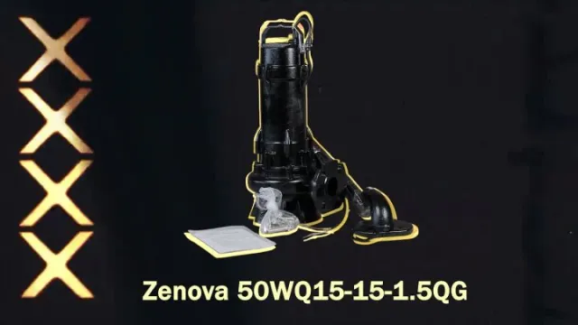 Комплектность насоса с режущим механизмом Zenova 50WQ15-15-1.5QG